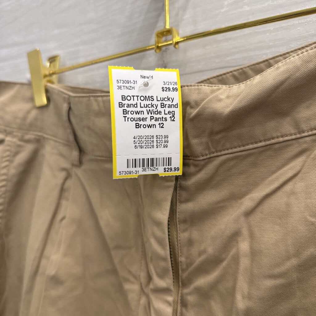 Lucky Brand Brown Wide Leg Trouser Pants 12