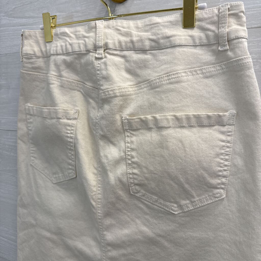 Westbound Cream Denim Midi Skirt 12