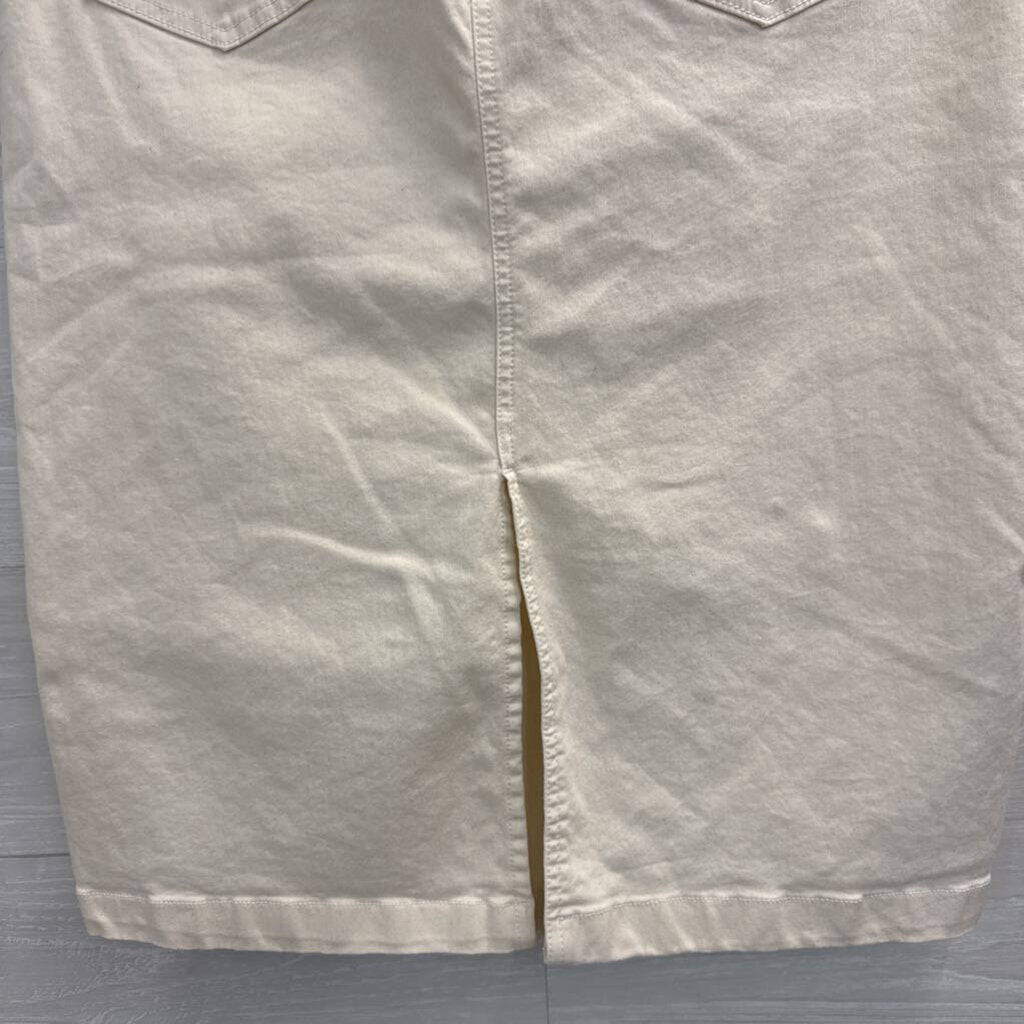 Westbound Cream Denim Midi Skirt 12