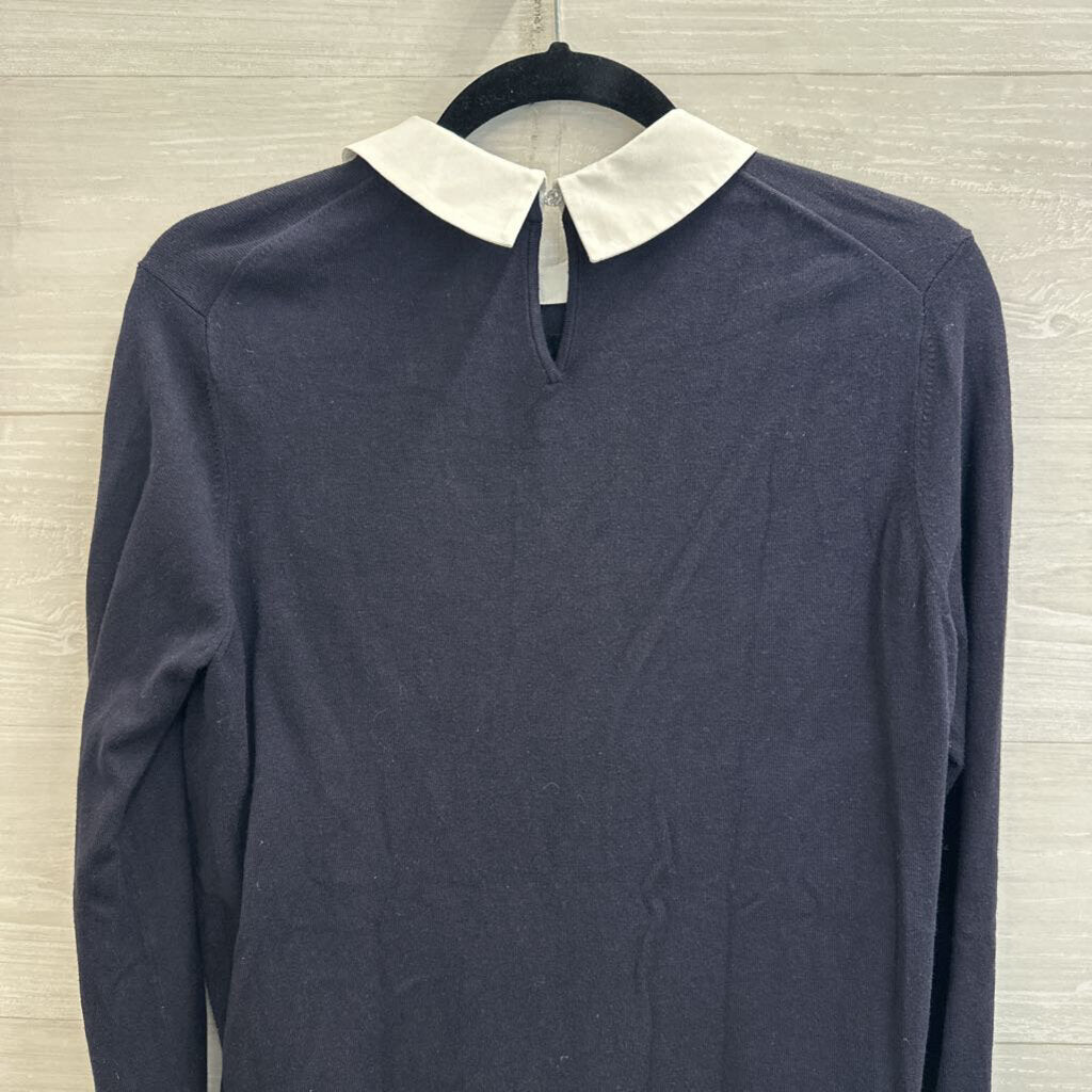 Ted Baker Navy/ White Layered Embellished Long Sleeve Top 2
