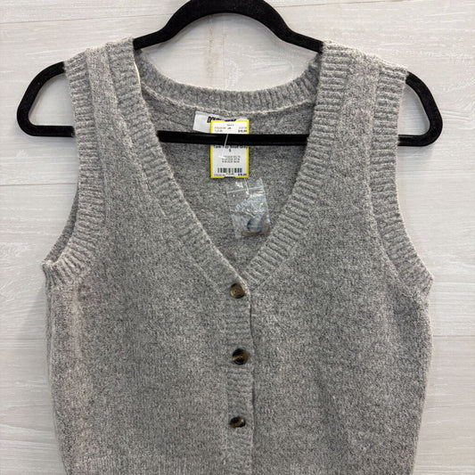 Double Zero Grey Knit Button Front Tank Top Small