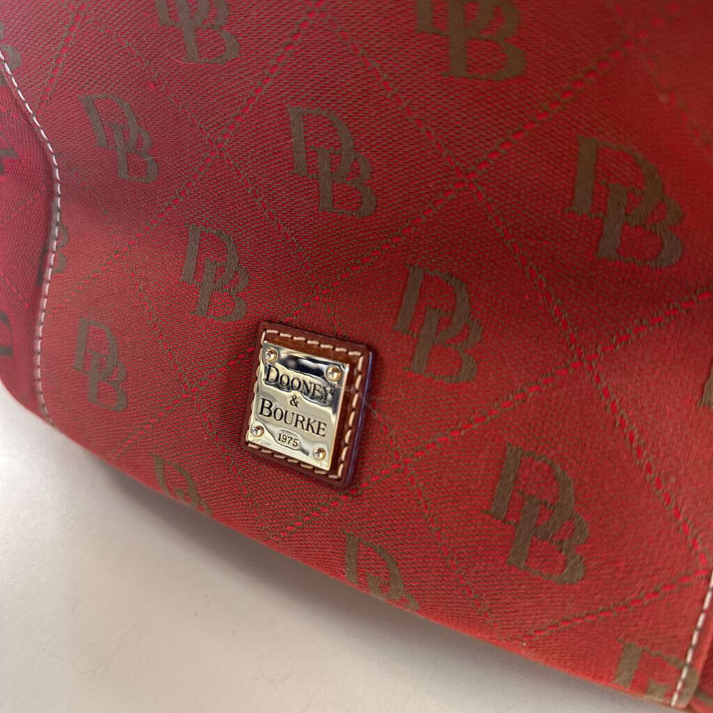 Dooney and Bourke Orange Monogram Canvas Gretta Backpack