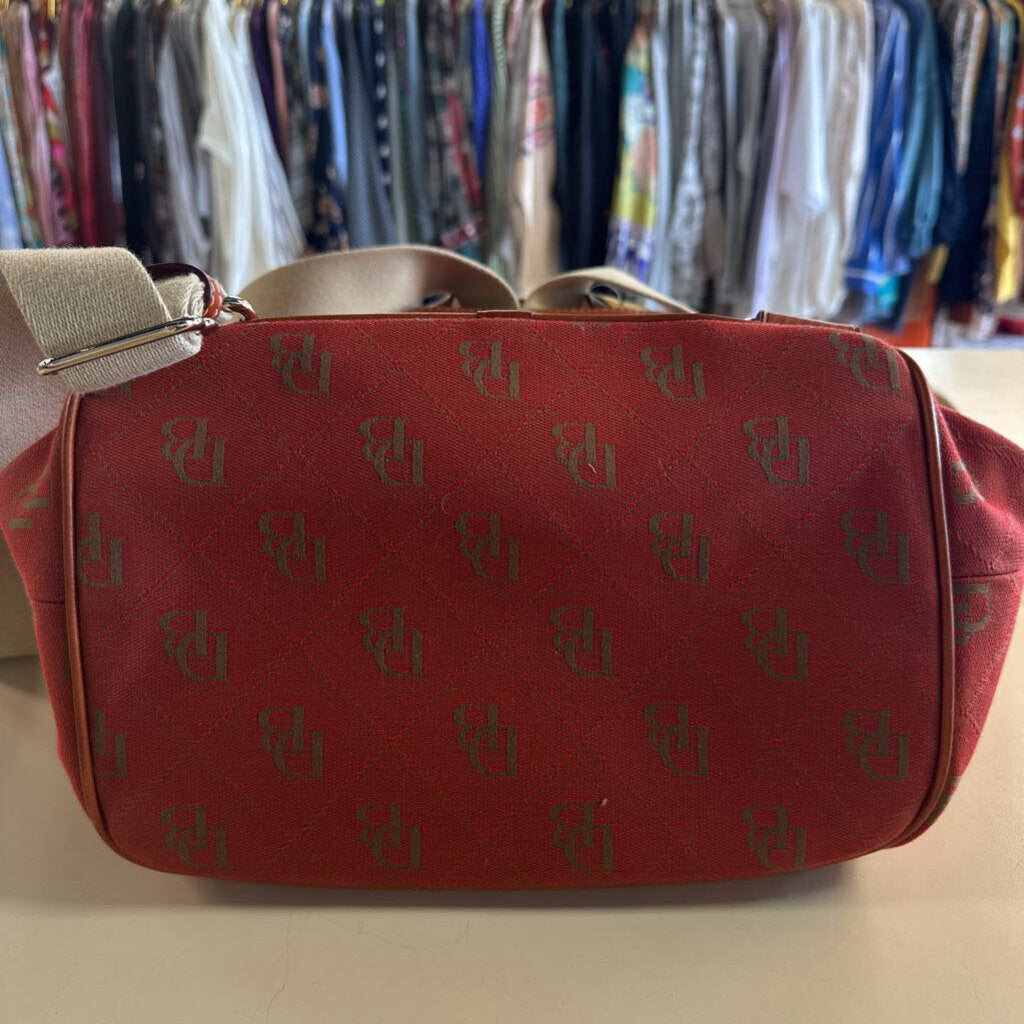 Dooney and Bourke Orange Monogram Canvas Gretta Backpack