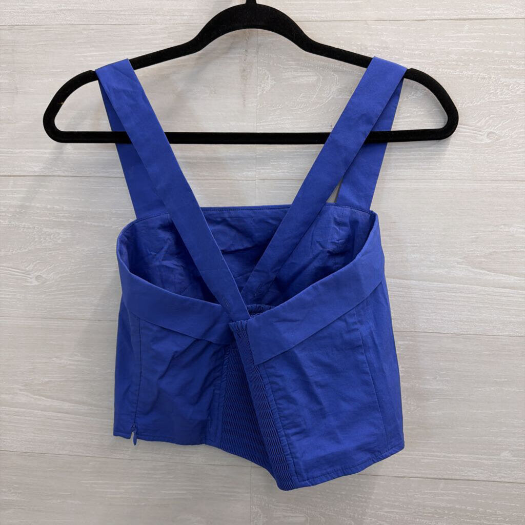 Banana Republic Blue Cropped Tank Top Small