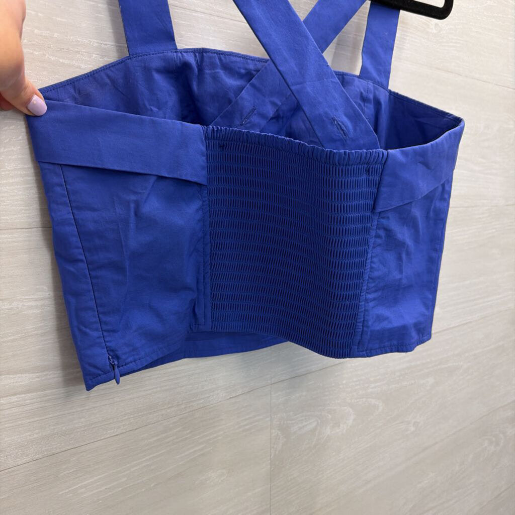 Banana Republic Blue Cropped Tank Top Small