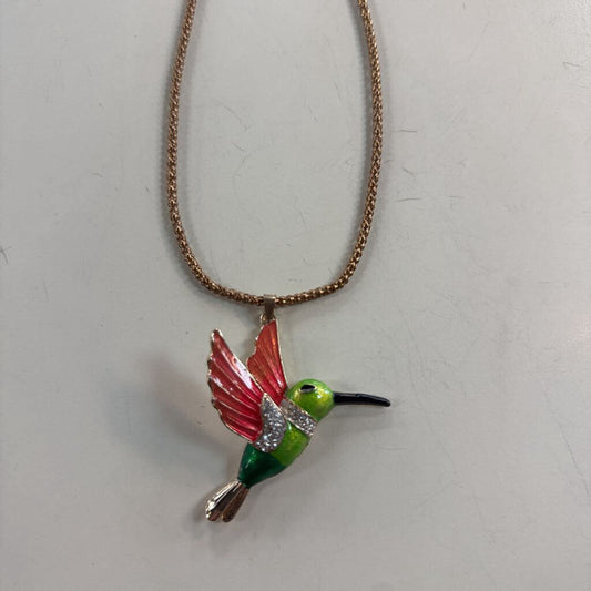 Betsey Johnson Crystal Hummingbird Necklace