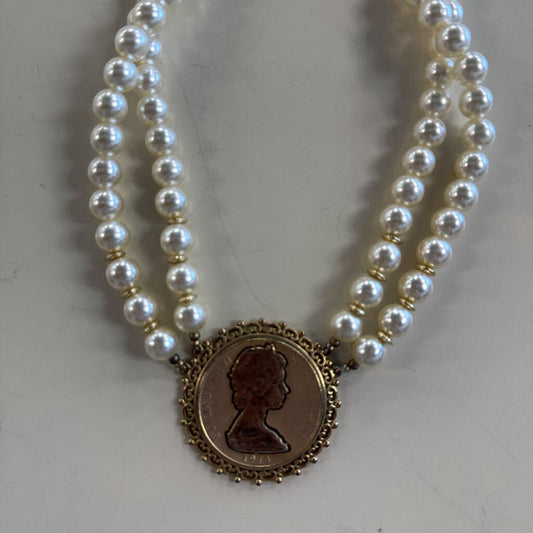 Double Pearl Strand Queen Necklace