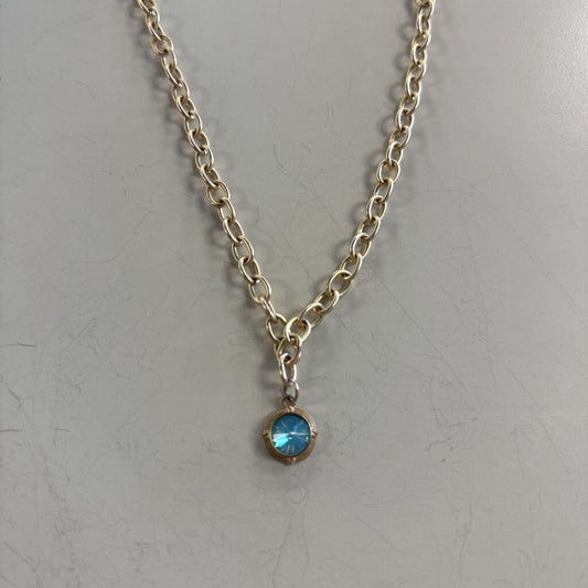 Blue Stone Chain Necklace