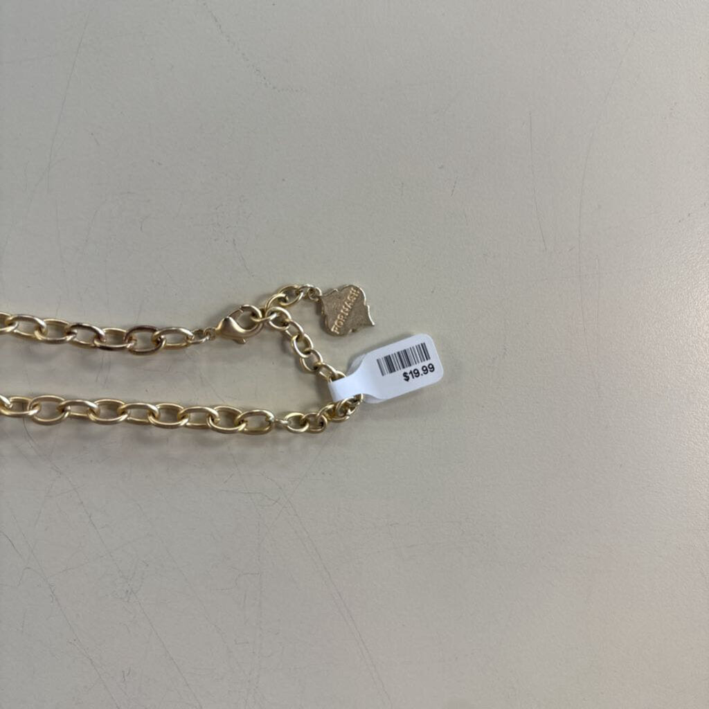 Blue Stone Chain Necklace