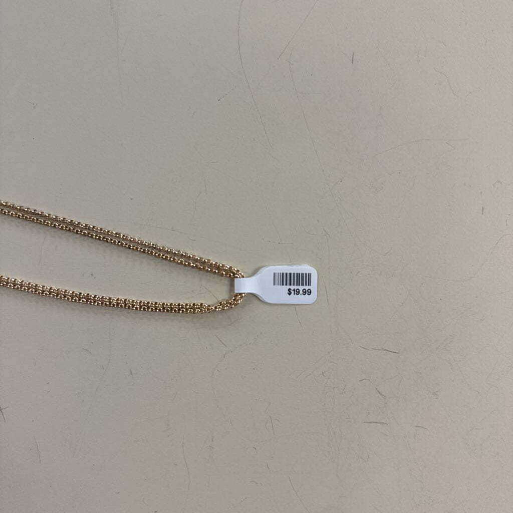 Gold Toned Crystal Toggle Necklace