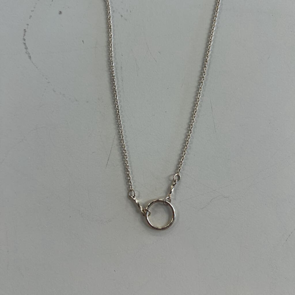 Gold Toned Circle Necklace