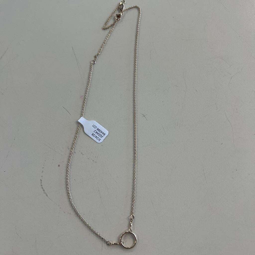 Gold Toned Circle Necklace
