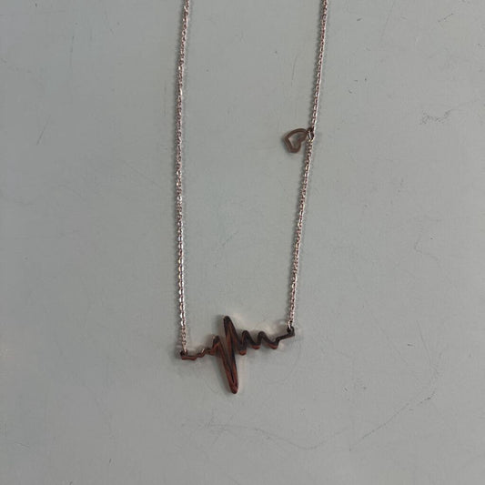 Gold Toned Heart Rate Necklace
