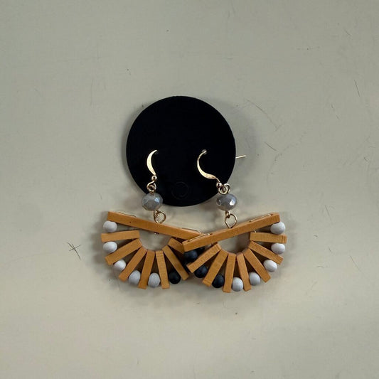 Wood Arch Dangle Earrings