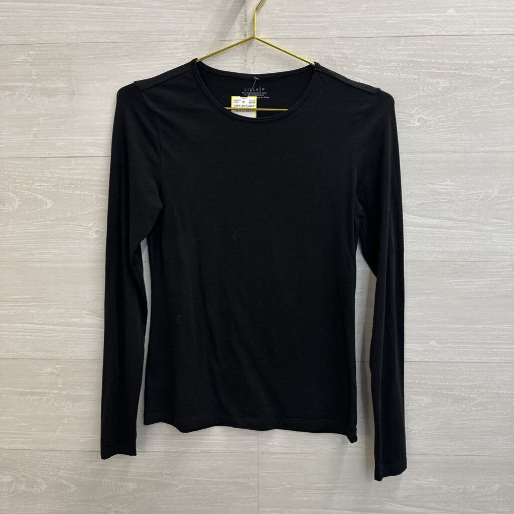 Lilla P Black Long SLeeve Top Small