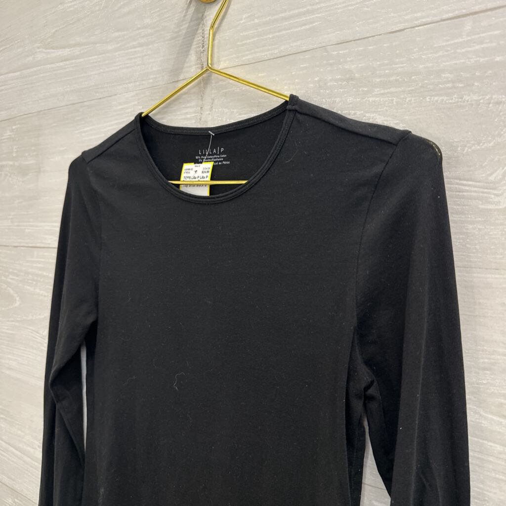 Lilla P Black Long SLeeve Top Small