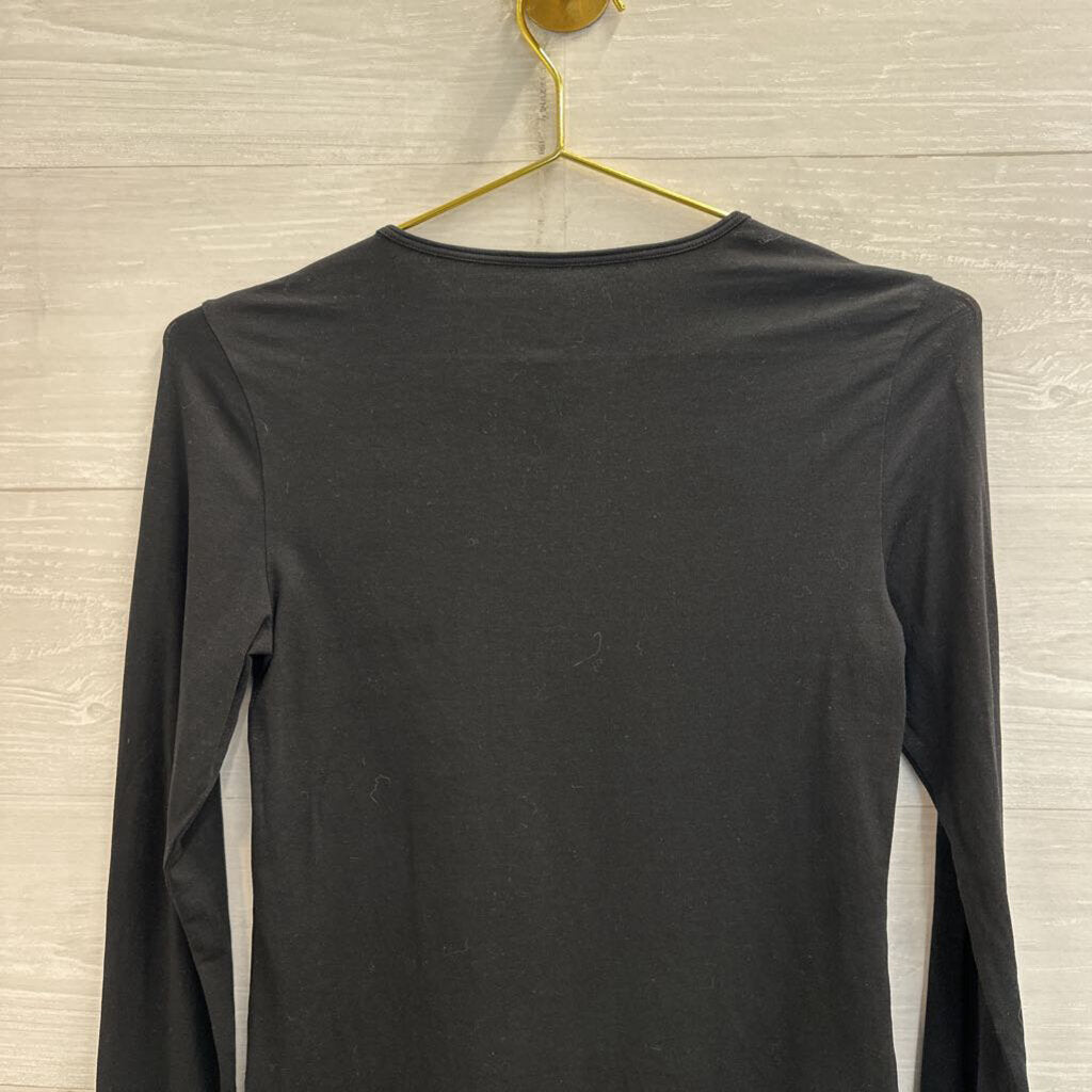 Lilla P Black Long SLeeve Top Small