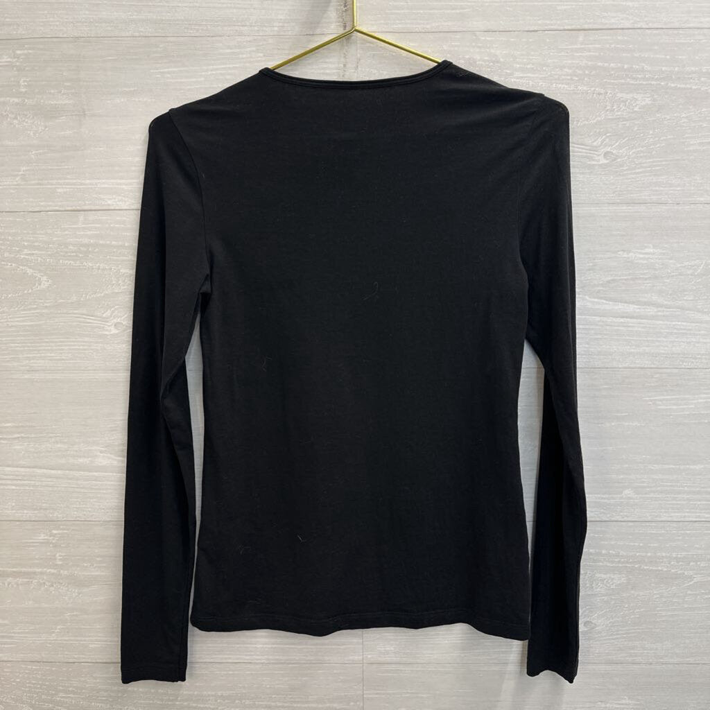 Lilla P Black Long SLeeve Top Small