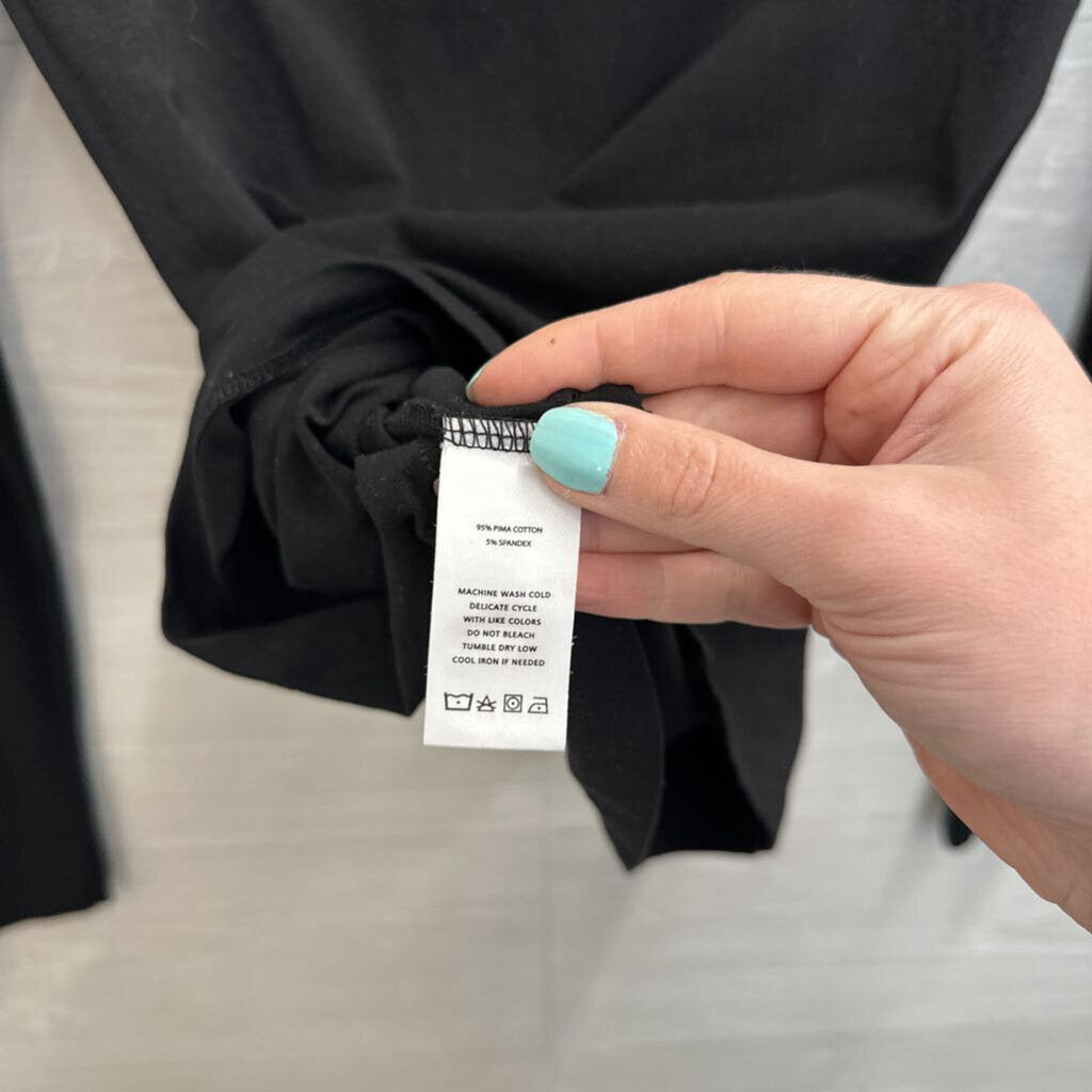 Lilla P Black Long SLeeve Top Small