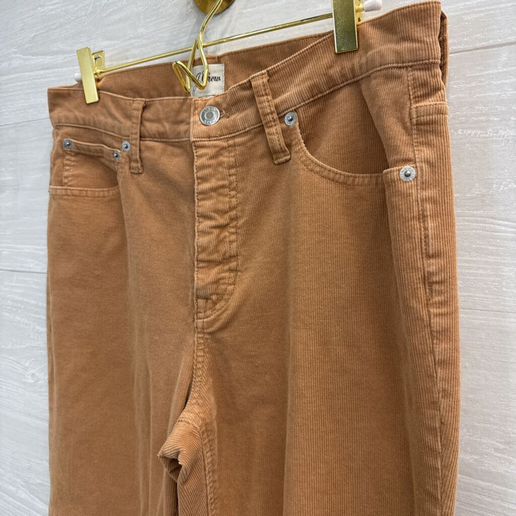 J Crew Brown Corduroy Wide Leg Pants 29