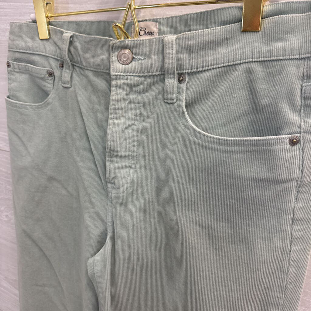 J Crew Blue Corduroy Wide Leg Pants 29