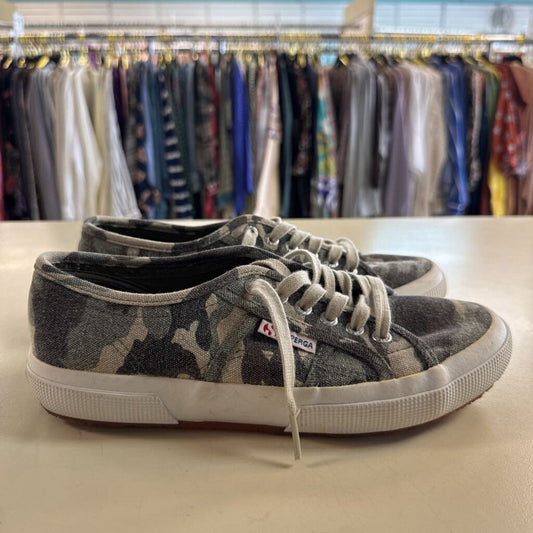 Superga Green Camo Canvas 2750 Sneakers 9