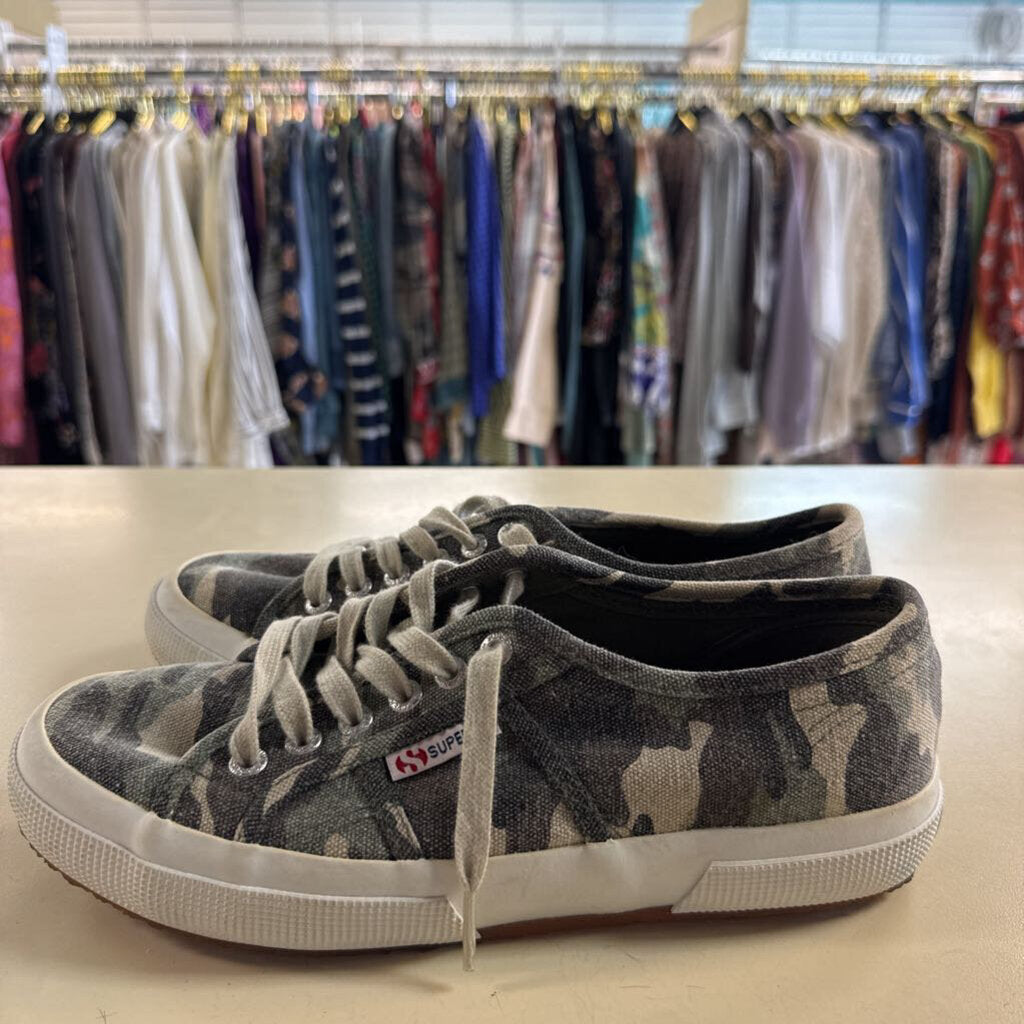 Superga Green Camo Canvas 2750 Sneakers 9