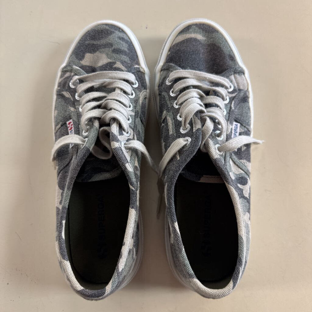 Superga Green Camo Canvas 2750 Sneakers 9