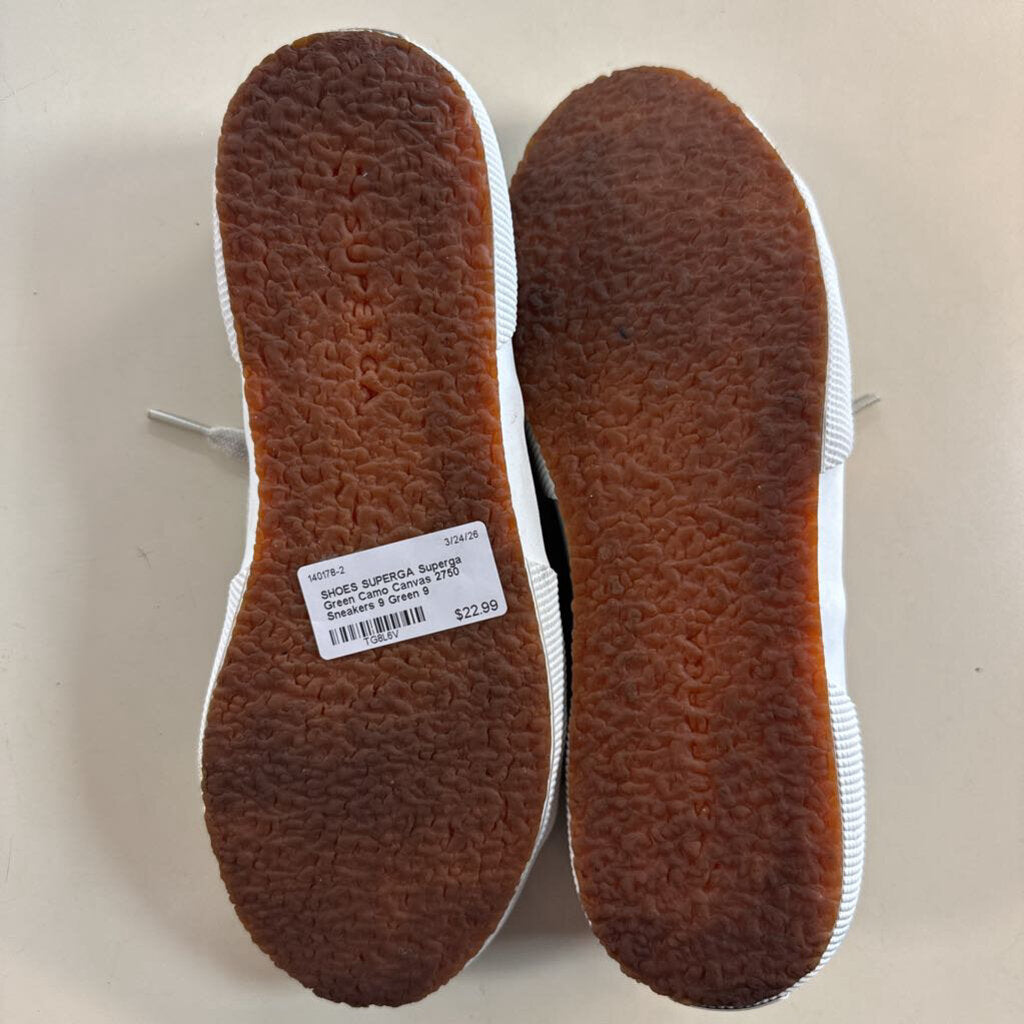 Superga Green Camo Canvas 2750 Sneakers 9