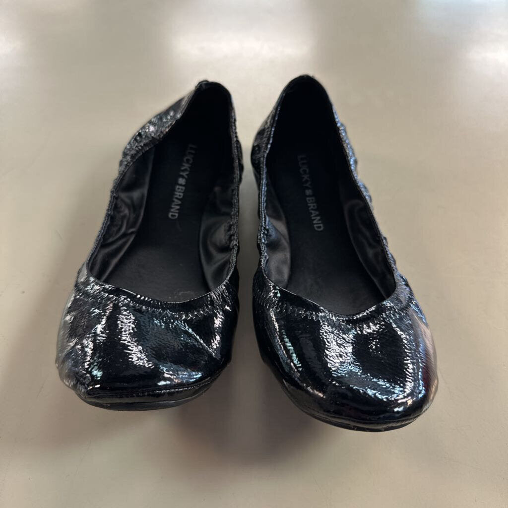 Lucky Brand Black Patent Leather Ballet Flats 8