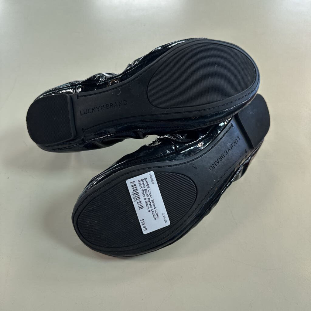 Lucky Brand Black Patent Leather Ballet Flats 8