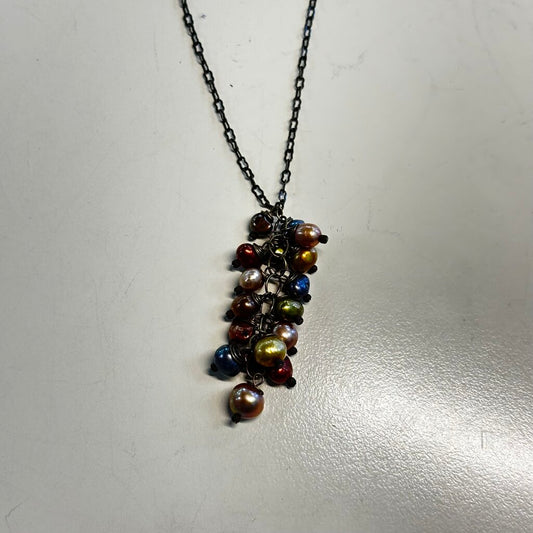 Anne Vaughan Bronze/ Multi Beaded Necklace