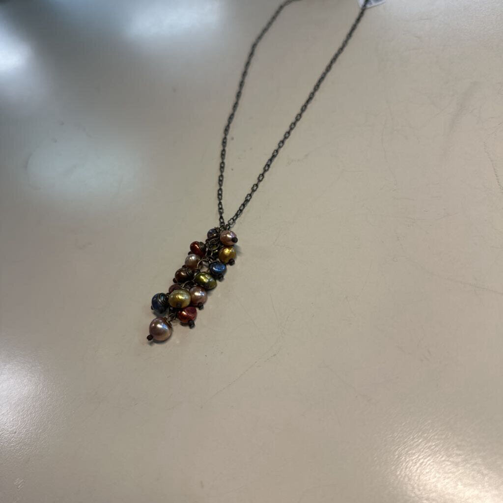 Anne Vaughan Bronze/ Multi Beaded Necklace