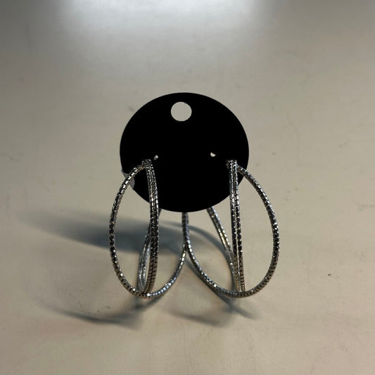 Silver Layered Hoop Earrings