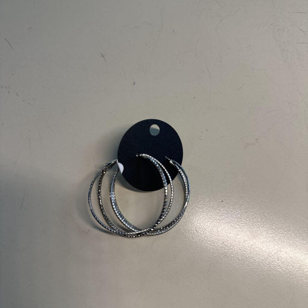 Silver Layered Hoop Earrings