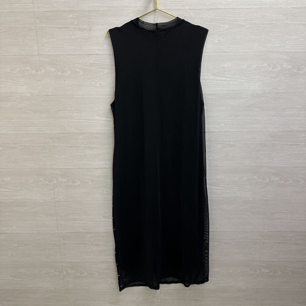 Harlow and Rose Black Pearl Studed Maxi Dress 3X