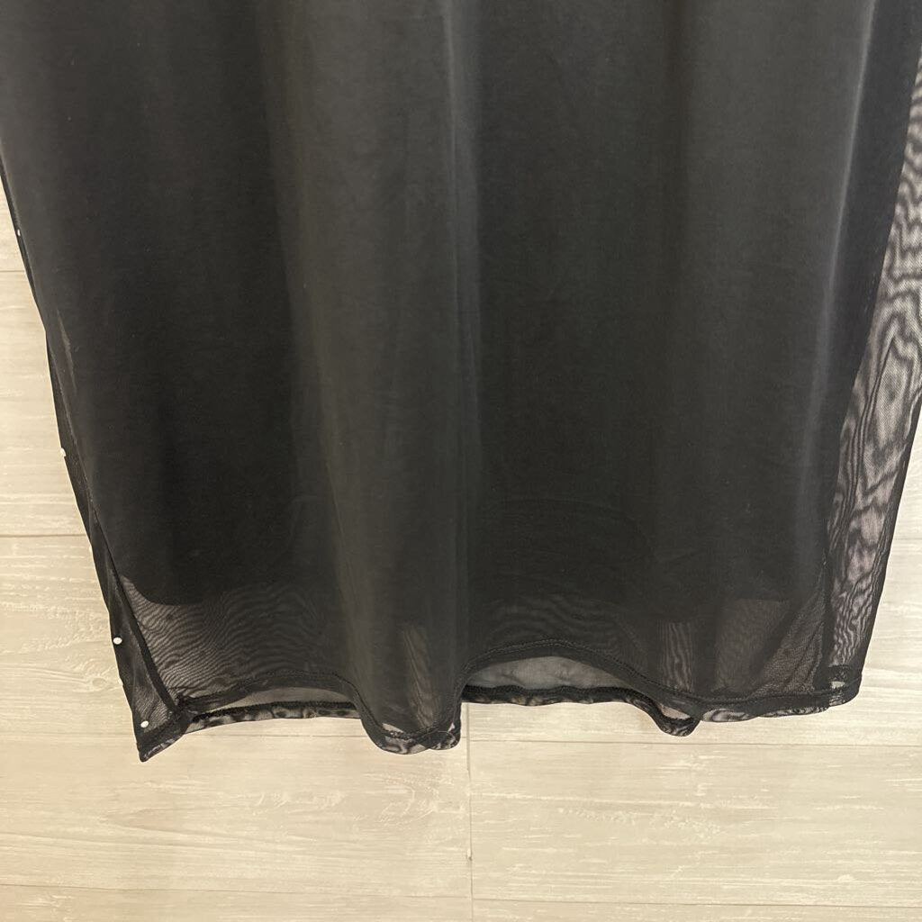 Harlow and Rose Black Pearl Studed Maxi Dress 3X