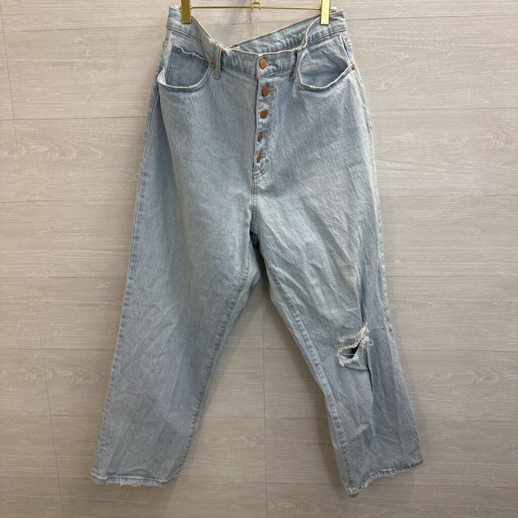 Light Wash High Rise Vintage Straight Jeans 34