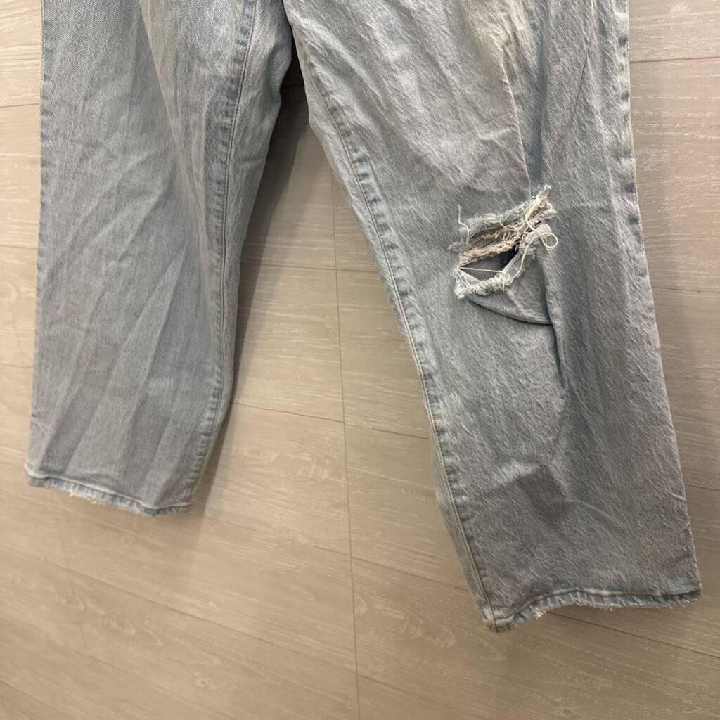 Light Wash High Rise Vintage Straight Jeans 34