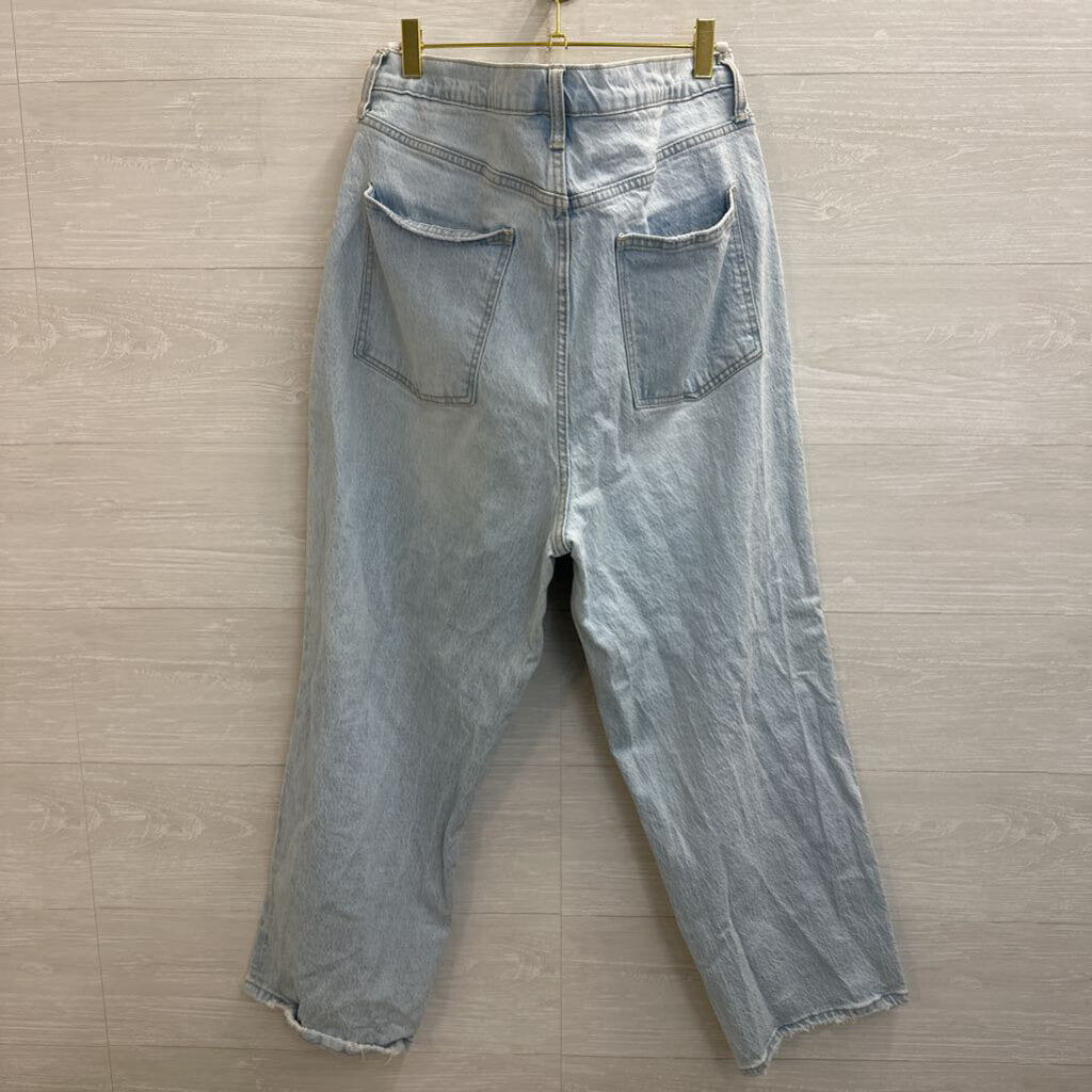 Light Wash High Rise Vintage Straight Jeans 34