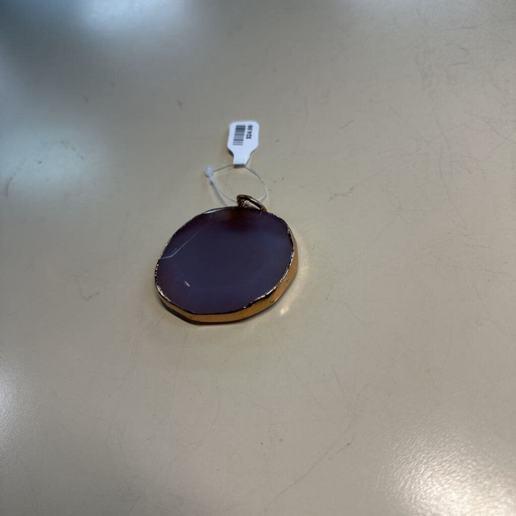 Gold/ Purple Stone Large Pendant