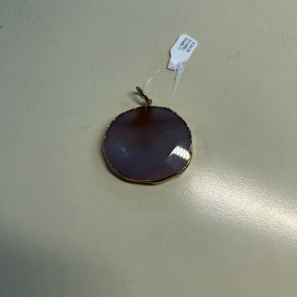 Gold/ Purple Stone Large Pendant