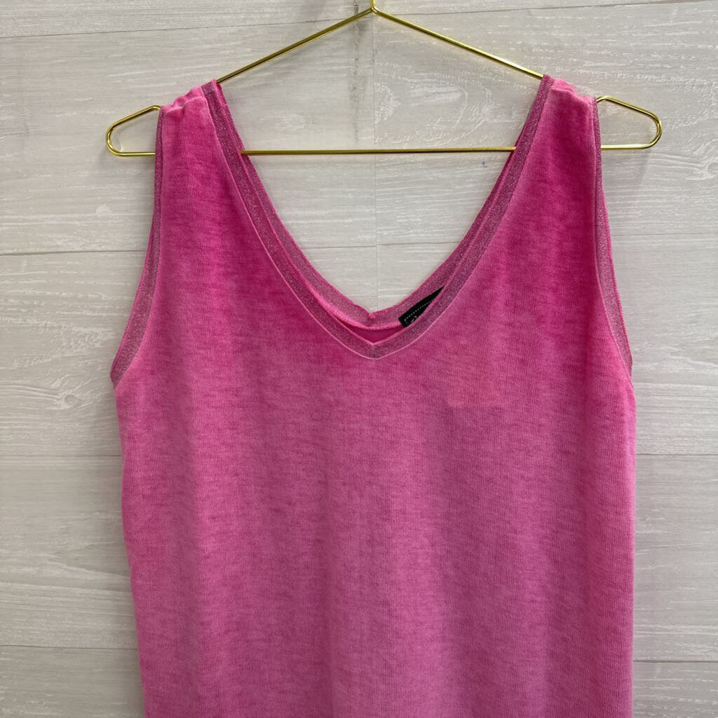 Flora Ashley Pink Knit Tank Top Extra Large
