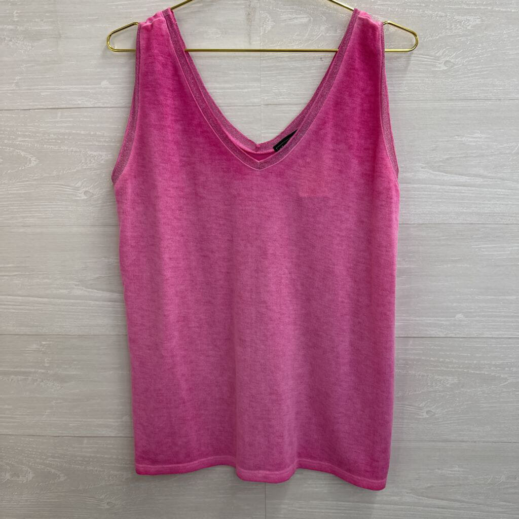Flora Ashley Pink Knit Tank Top Extra Large