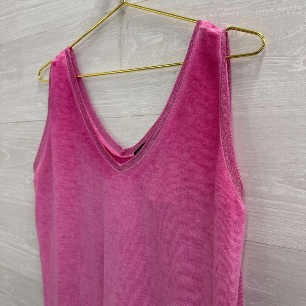 Flora Ashley Pink Knit Tank Top Extra Large