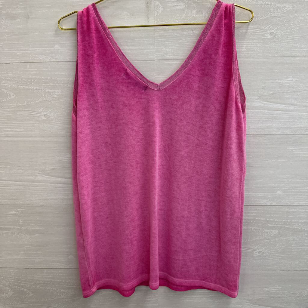Flora Ashley Pink Knit Tank Top Extra Large