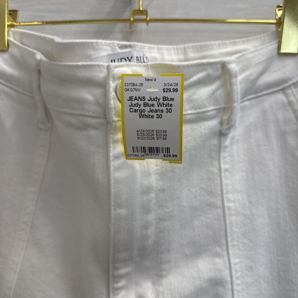 Judy Blue White Cargo Jeans 30