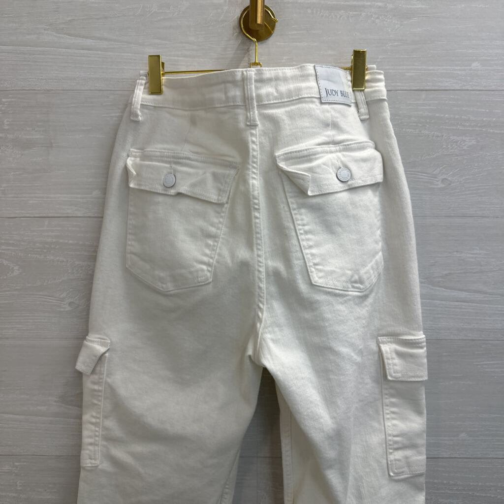 Judy Blue White Cargo Jeans 30