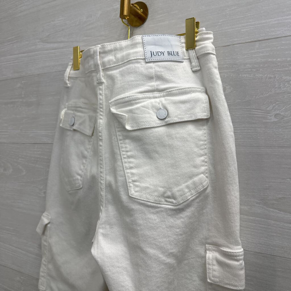 Judy Blue White Cargo Jeans 30