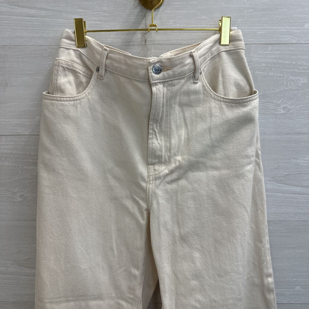 Everlane Cream The Summer Wide Leg Jeans 30